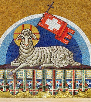 Lamb with Crown and Flag